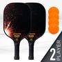 Imagem de Conjunto de Pickleball Franklin Sports para 2 Jogadores - Com Raquetes de Fibra de Carbono