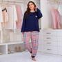 Imagem de Conjunto de Pijama Feminino com Estampa Love - Manga Comprida