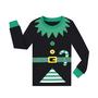 Imagem de Conjunto de Pijamas de Natal Benaive para Crianças - Algodão, 2 Peças (Elfo, Preto, 2T)