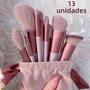 Imagem de Conjunto De Pincéis De Maquiagem Femininos Coloridos 13 PCS Sombra De Olho Fundação Blush Kit De