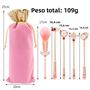 Imagem de Conjunto De Pincéis De Maquiagem Macios E Fofos De Anime Rosa Card Captor Sakura Com 5 Peças De Cabo