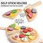 Imagem de Conjunto de pizza de brinquedo PairPear Wooden Pizza Cutting Play Food Set