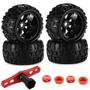 Imagem de Conjunto de Pneus e Rodas Hexagonais 17mm para Caminhão RC 1/8 - Traxxas Maxx/T Maxx