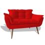 Imagem de Conjunto De Poltronas 2 Opalas E 1 Namoradeira Vermelho - King Decor