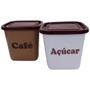 Imagem de   Conjunto de Porta Mantimentos Jogo de Potes Para Açúcar E Café Kit Com 2 Peças