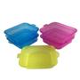 Imagem de Conjunto de pote retangular com tampa transcolor capacidade 85ml
