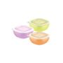 Imagem de Conjunto De Potes Mixcolor Polipropileno Colorido Com Tampa Transparente 600 Ml 03 Peças
