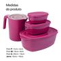 Imagem de Conjunto De Potes Plástico Utilidades Cozinha P M G C/ Jarra