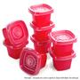 Imagem de Conjunto de Potes Quadrado Pop com 8 Peças Plasutil