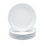 Imagem de Conjunto de pratos Amazon Basics Melamine Oval, 6 peças, 16,5 cm, branco