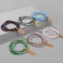 Imagem de Conjunto De Pulseira Elástica Com Contas De Vidro Facetadas Elásticas Multicoloridas Com Efeito AB