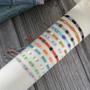 Imagem de Conjunto De Pulseiras De Miçangas Pequenas Ajustáveis Em Múltiplas Cores, 12 Peças, Pulseiras