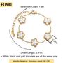 Imagem de Conjunto de Pulseiras FUNIO Trevo de Quatro Folhas - Banhado a Ouro 18K