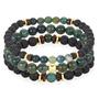 Imagem de Conjunto de pulseiras West Coast Jewelry Masculino Moss Agate Stone