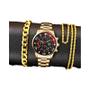 Imagem de Conjunto de Relógio de Quartzo Masculino com Pulseira e Colar - Aço Inoxidável - Estilo Casual
