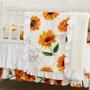 Imagem de Conjunto de roupa de cama de berço Brandream Farmhouse Floral Sunflower 6 unidades