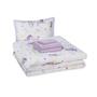 Imagem de Conjunto de Roupa de Cama Infantil Amazon Basics - Microfibra, Tamanho Twin, com Unicórnios