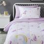 Imagem de Conjunto de Roupa de Cama Infantil Amazon Basics - Microfibra, Tamanho Twin, com Unicórnios