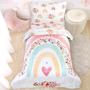 Imagem de Conjunto de roupa de cama infantil Pea Pod Rainbow Girls 4 peças