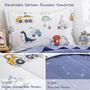 Imagem de Conjunto de roupa de cama infantil WONGS BEDDING Dinosaur Cars 4 peças