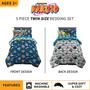 Imagem de Conjunto de roupa de cama Naruto Anime Twin Size com edredom e lençol