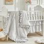 Imagem de Conjunto de Roupa de Cama para Berço Flysheep - Listras Cinza em Tufos