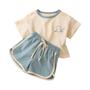 Imagem de Conjunto De Roupa De Verão Para Bebês Meninas, Camiseta Fofa Com Bordado De Coelho, Shorts Elásticos