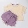 Imagem de Conjunto De Roupa De Verão Para Bebês Meninas, Camiseta Fofa Com Bordado De Coelho, Shorts Elásticos