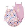 Imagem de Conjunto de Roupa Infantil para Bebês Meninas (3 Peças) - Body, Shorts e Flor - 6 Meses