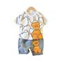 Imagem de Conjunto de Roupa Infantil Verão - Camiseta e Shorts de Desenho Animado para Bebês