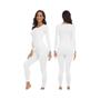 Imagem de Conjunto De Roupa Íntima Térmica Leve Feminino Longo Johns Camada Base Tempo Frio Pijama Quente Tops