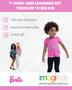 Imagem de Conjunto de Roupas Barbie para Meninas - Camiseta e Leggings Rosa/Pretas