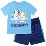 Imagem de Conjunto de roupas Bluey Bingo Little Boys, camiseta e shorts de malha 7-8