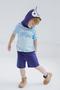 Imagem de Conjunto de roupas Bluey Toddler Boys, camiseta com capuz e shorts 4T