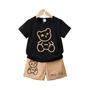 Imagem de Conjunto de Roupas de Verão Infantil com Estampa de Urso - Camiseta e Shorts