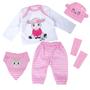 Imagem de Conjunto de roupas Reborn Baby Doll BABESIDE de 20 polegadas para meninas