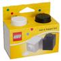 Imagem de Conjunto de sal e pimenta LEGO 1-stud Brick preto e branco