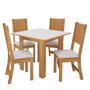 Imagem de Conjunto de Sala de Jantar 1 Mesa 4 Cadeiras Atenas Indekes