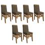 Imagem de Conjunto de Sala de Jantar Mesa Dakota 6 Cadeiras Madeira Valentina Canela/Preto/Chocolate Espresso Móveis