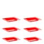 Imagem de Conjunto de Saladeira Moove Rasa 1L 6 Peças Vermelho em Polipropileno Linha Tropical VEM