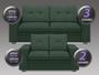 Imagem de Conjunto de Sofá 2 e 3 Lugares Fixo Verona Velosuede Verde - NETSOFAS