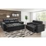 Imagem de Conjunto de Sofá 3 e 2 Lugares Retrátil e Reclinável Cama inBox Compact 2,00x1,50m Velusoft Preto