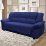 Imagem de Conjunto de sofá Hellen 3 e 2 lugares Córdoba tecido Velut Azul Marinho