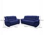 Imagem de Conjunto de sofá Hellen 3 e 2 lugares Córdoba tecido Velut Azul Marinho