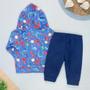 Imagem de Conjunto de Soft com Blusa e Calça Dino em Tons Azuis