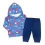 Imagem de Conjunto de Soft com Blusa e Calça Dino em Tons Azuis