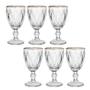 Imagem de Conjunto De Taças Diamante Clear Com Borda Dourada 6Pçs 300Ml