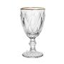 Imagem de Conjunto De Taças Diamante Clear Com Borda Dourada 6Pçs 300Ml