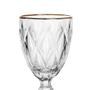 Imagem de Conjunto De Taças Diamante Clear Com Borda Dourada 6Pçs 300Ml