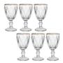Imagem de Conjunto De Taças Diamante Clear Com Borda Dourada 6Pçs 300Ml